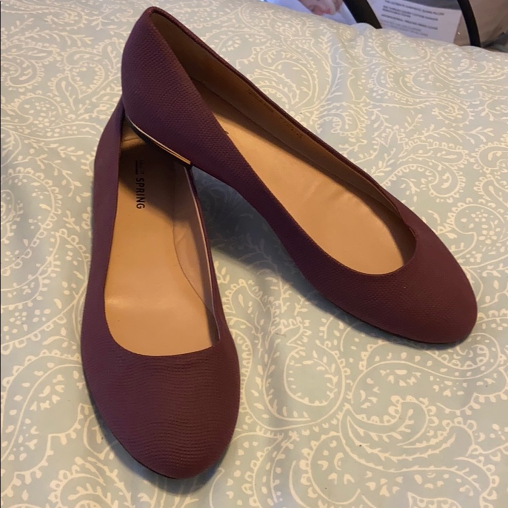 Maroon/deep Plum Flats New Never worn!